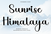 Sunrise Himalaya, a Handwritten Font by FreshTypeINK (Thumbnail 1 of 7)