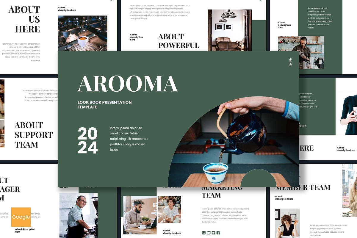 Arooma - Google Slides Template, a Presentation Template by inspirasign (Photo 1 of 4)