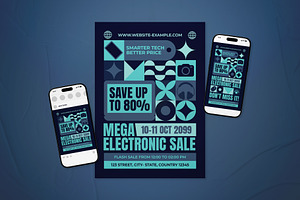 Electronic Sale Event Flyer Set, a Flyer Template by The Good Store