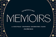 Memoirs Sans Modern Logo Font, a Sans Serif Font by Mila Garret (Thumbnail 1 of 15)