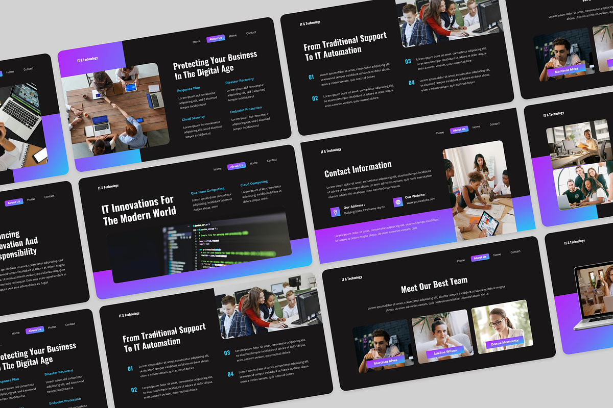 Modern IT & Technology Google Slides, a Presentation Template by Annora Studio (Photo 4 of 5)