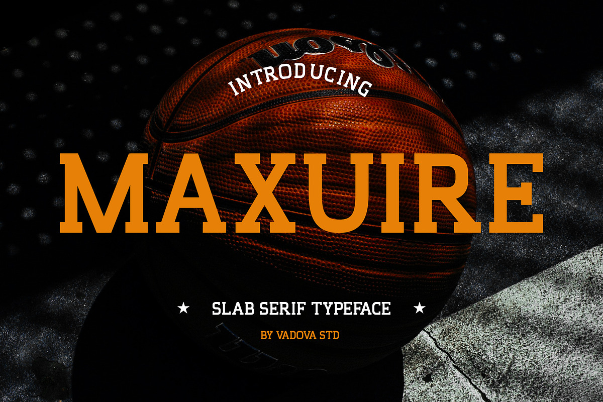 Maxuire – Slab Serif Font, a Slab Serif Font by Vadovastd (Photo 9 of 9)