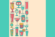 Doodle cocktail icons and patterns, a Pattern Graphic by Art Loft (Thumbnail 10 of 16)