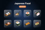 Japanese Food 3D Icons Set, a Food & Drink 3D Model by Kmg Design (Thumbnail 2 of 2)