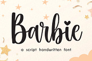 Barbie, a Handwritten Font by Mozatype (Thumbnail 1 of 7)