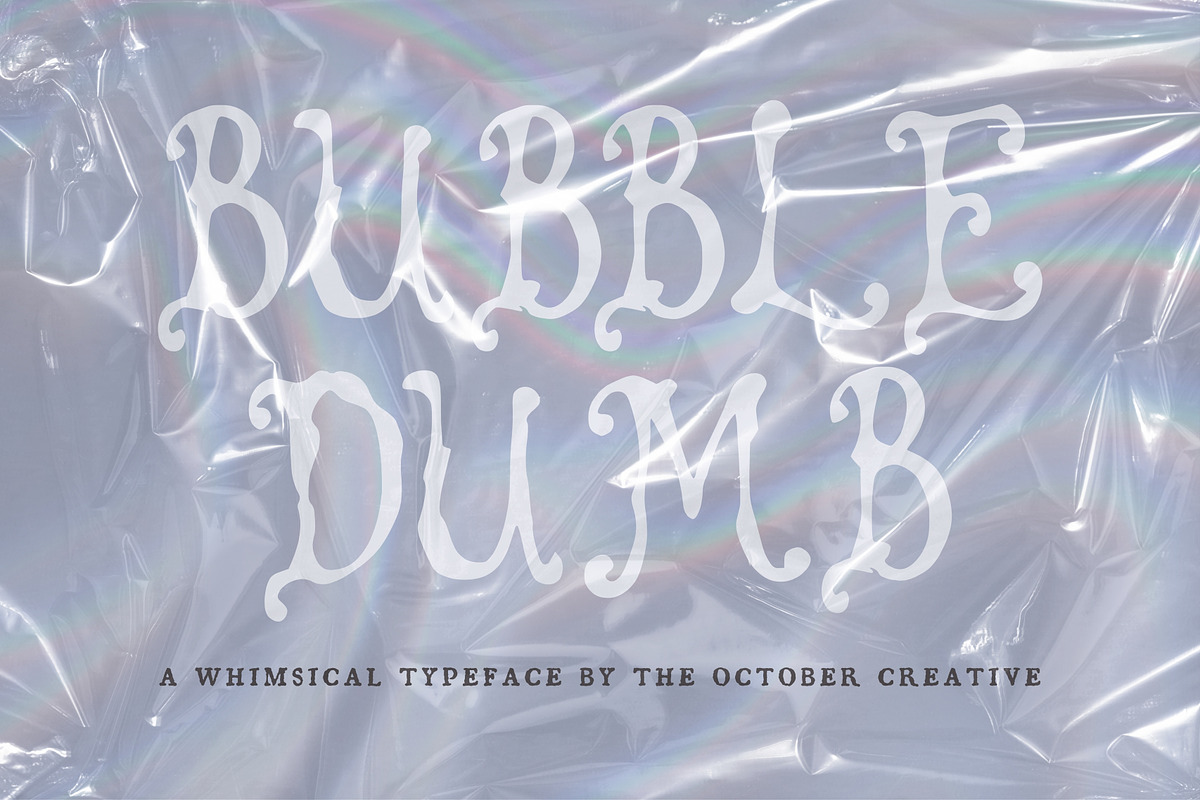 Bubbledumb Bubbly Display Font, a Handwritten Font by The October Creative (Photo 1 of 8)