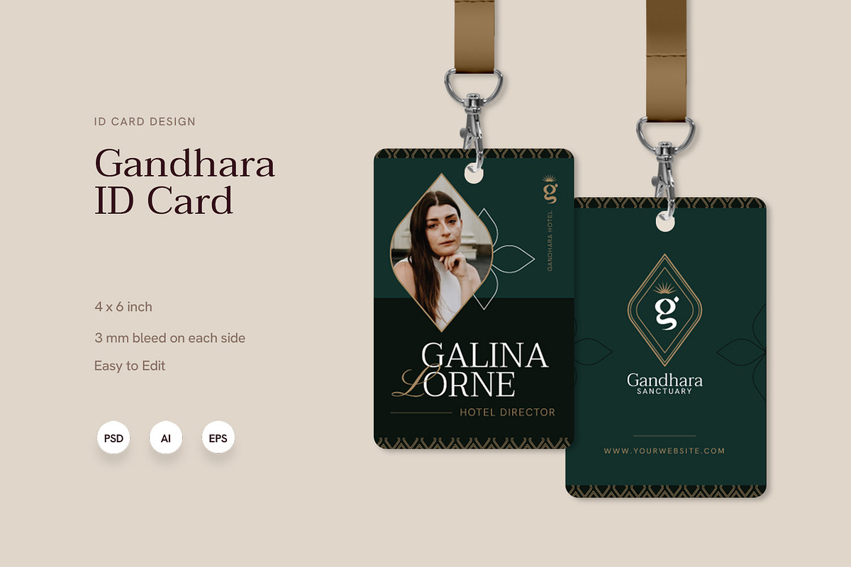 Gandhara Sanctuary - ID Card, a Print Template by Fannan Studio (Photo 1 of 3)