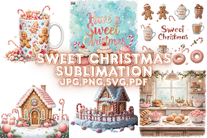 Sweet Christmas Sublimation, a Seasonal Illustration by Creative design
