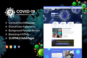 Coronavirus Covid-19 HTML Template