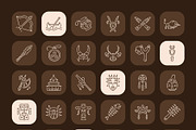 Tribal Art Icon Set, an Outline Icon by Prosymbols (Thumbnail 7 of 7)