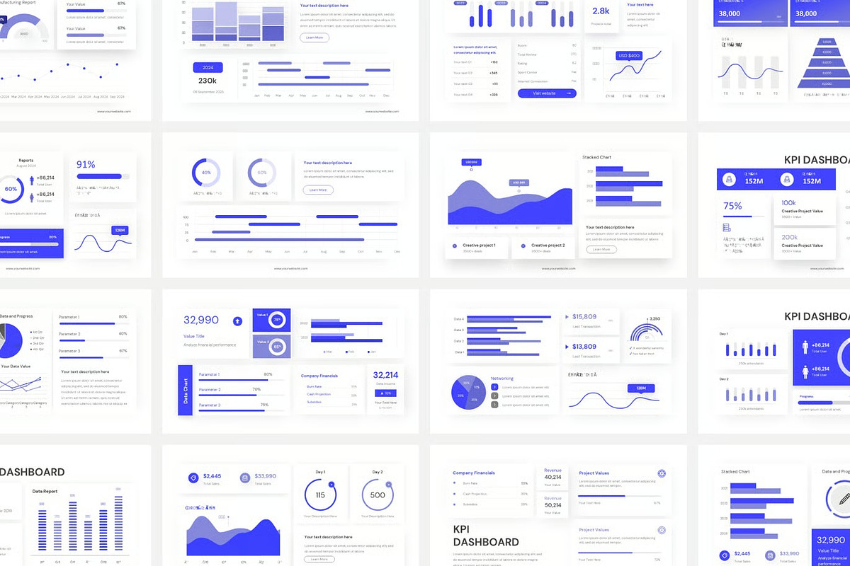 Data Dashboard Statistic Powerpoint preview 2