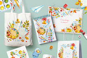 Back to School. Watercolor, a Decorative Illustration by Ekaterina Mikheeva (Thumbnail 7 of 7)