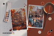 Two A5 Watercolor Paper Mockup, a Product Mockup by Custom Scene (Thumbnail 6 of 10)