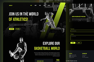 Basketball Sport Landing Page