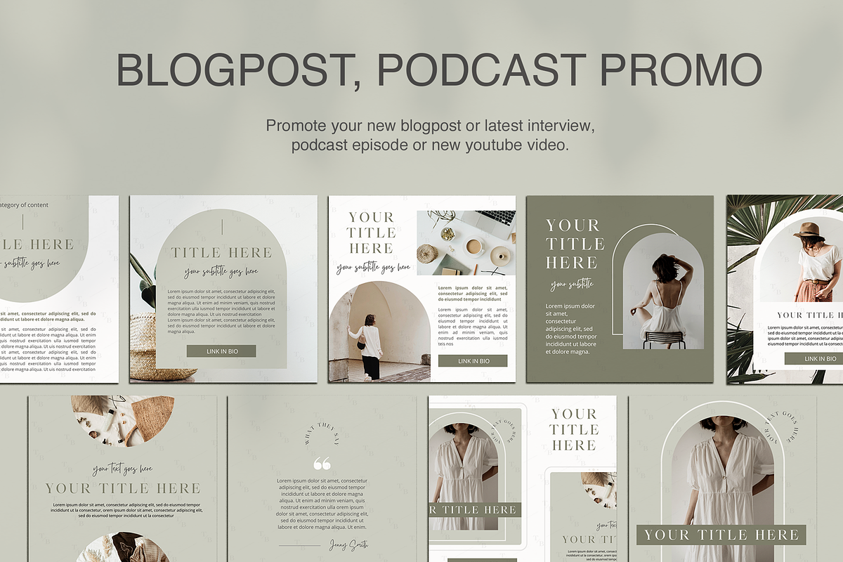 Sage Green Instagram templates Canva, a Social Media Template by Templates Boutique (Photo 7 of 8)