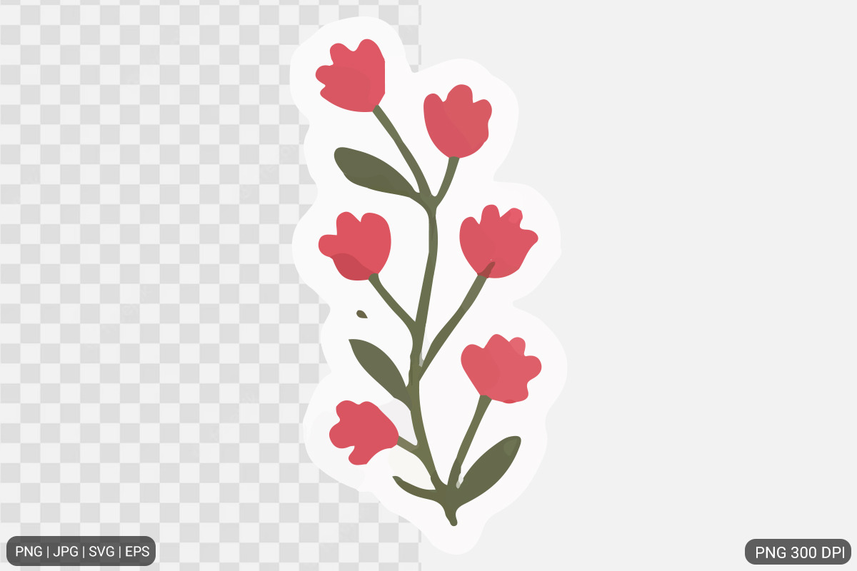 Cute Flower Sticker Design Bundle, an Illustration by Actual Pixel (Photo 19 of 26)
