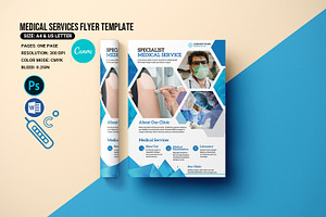 Medical Clinic Service Flyer, a Flyer Template by retrographix