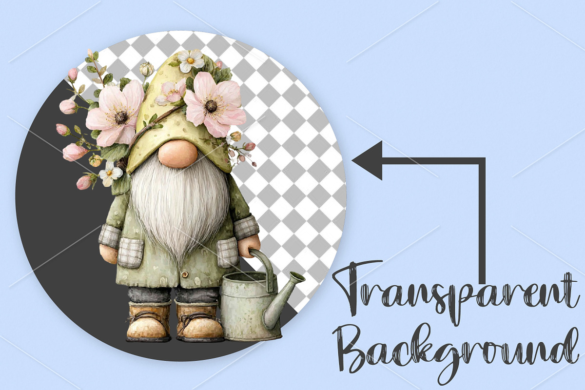 Cute Spring Gnomes Clipart Bundle, an Illustration by Canvas Craft (Photo 2 of 7)