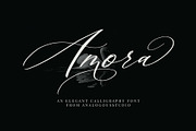 Amora Calligraphy Font, a Script Font by Analogous (Thumbnail 1 of 9)