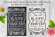 Elegant Chalk Wedding Invite Bundle, an Invitation Template by SkyvaraSupply (Thumbnail 2 of 3)
