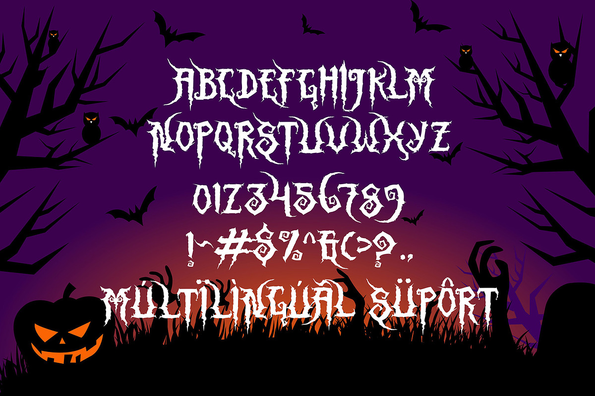 Night Franklin - Halloween Font, a Font by figuree studio (Photo 2 of 7)