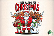 Funny Christmas PNG-Merry Christmas, an Illustration by Craft Nest (Thumbnail 1 of 6)