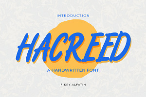 Hacreed - Handwritten Font