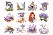 Watercolor Lilac Cottage Life Items, an Illustration by Design Market (Thumbnail 2 of 4)