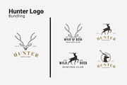 Hunter Wild Deer Badge Bundle, a Branding & Logo Template by Dyn Studio (Thumbnail 1 of 6)