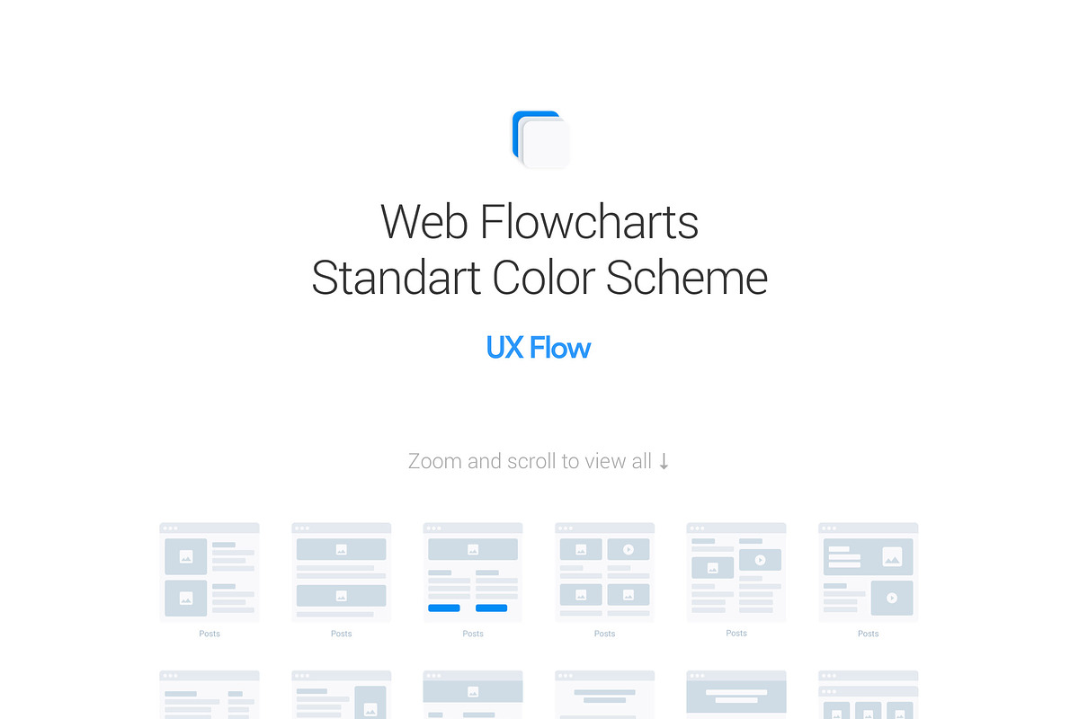 UX Flow | Wire Prototyping System, an UI Kit Template by ls.graphics