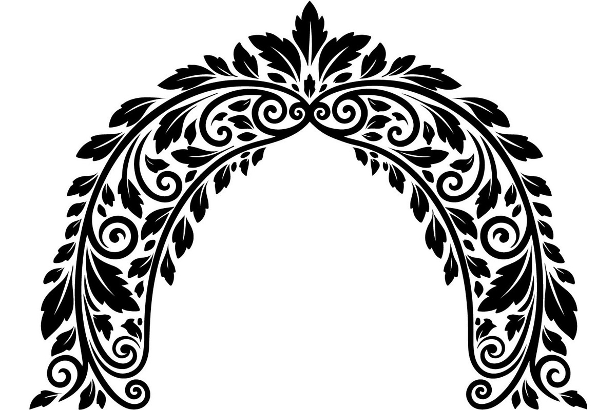 Vintage Ornamental Arch Frame Vector, a Decorative Illustration by Designer_Momina (Photo 18 of 21)