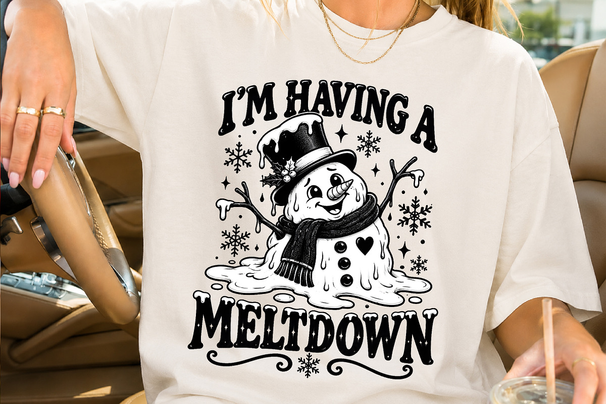 Im Having A Meltdown Snowman PNG, a Seasonal Illustration by Creative Art (Photo 2 of 3)