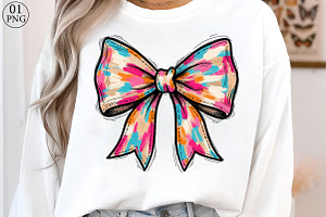 Colorful Decorative Bow PNG, an Illustration by Libby Wishes