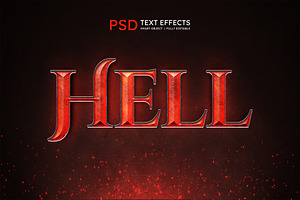 HELL Text Effect Style