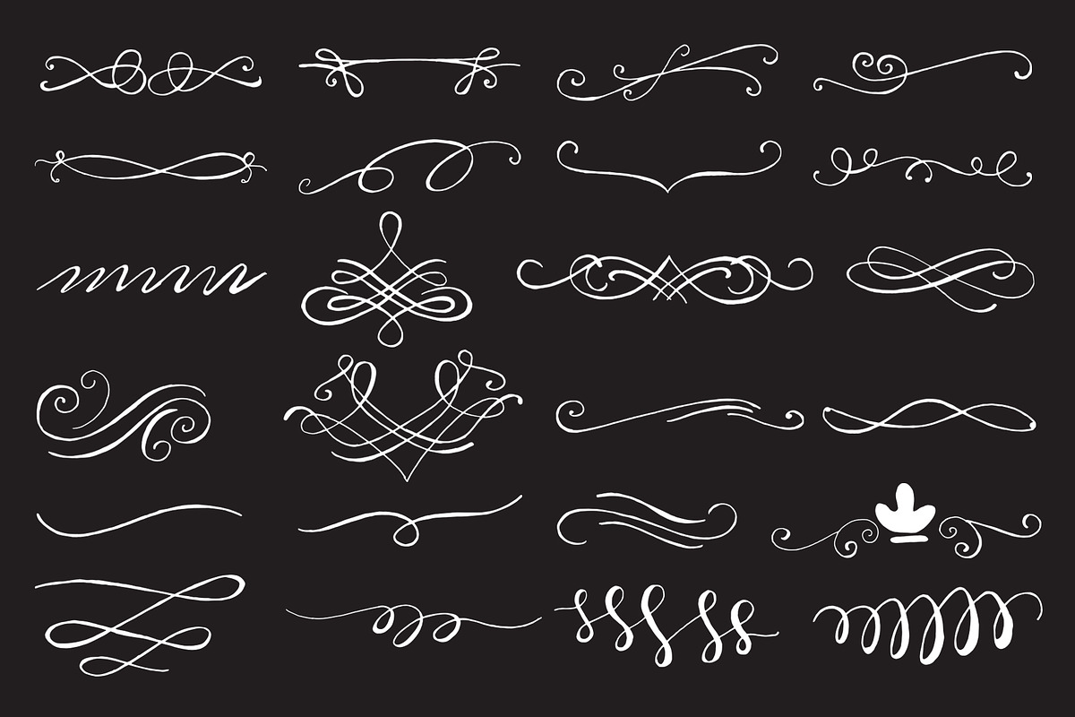 40+ Hand Design Element Cliparts V5, a Decorative Illustration by ...