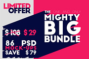The Mighty Big Bundle - 78 Mock-ups, a Print Template by Northern Kraft (Thumbnail 1 of 3)