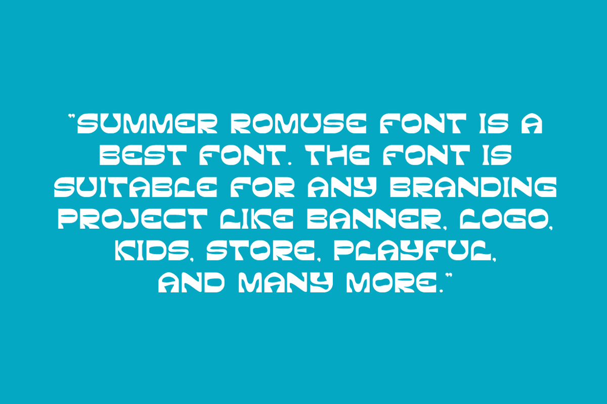 Summer Romuse Font, a Sans Serif Font by Iqsiart Studio (Photo 3 of 7)