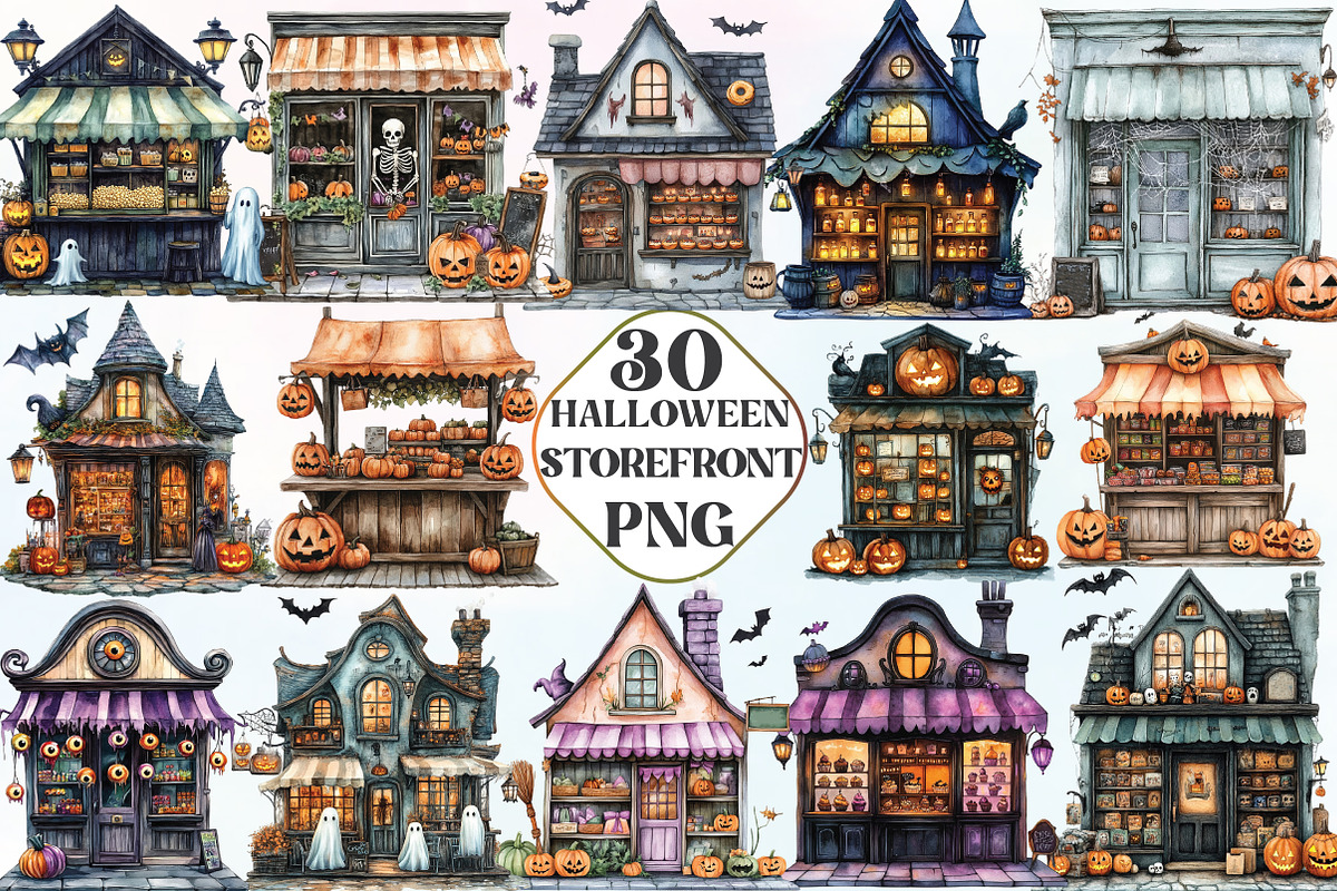 Halloween Storefront Sublimation, an Illustration by CraftArtStudio (Photo 1 of 6)