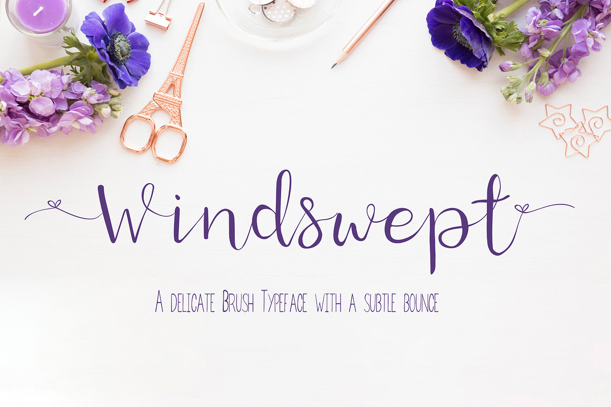 Windswept a bounce brush font