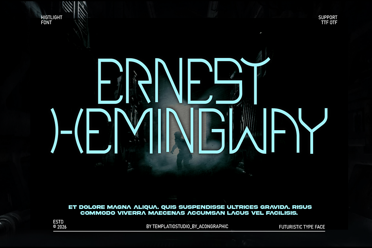 HEXAGON - Futuristic Sci-Fi Font, a Sans Serif Font by Templatiostudio (Photo 5 of 12)