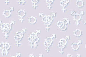 Sexuality Symbols Seamless Pattern