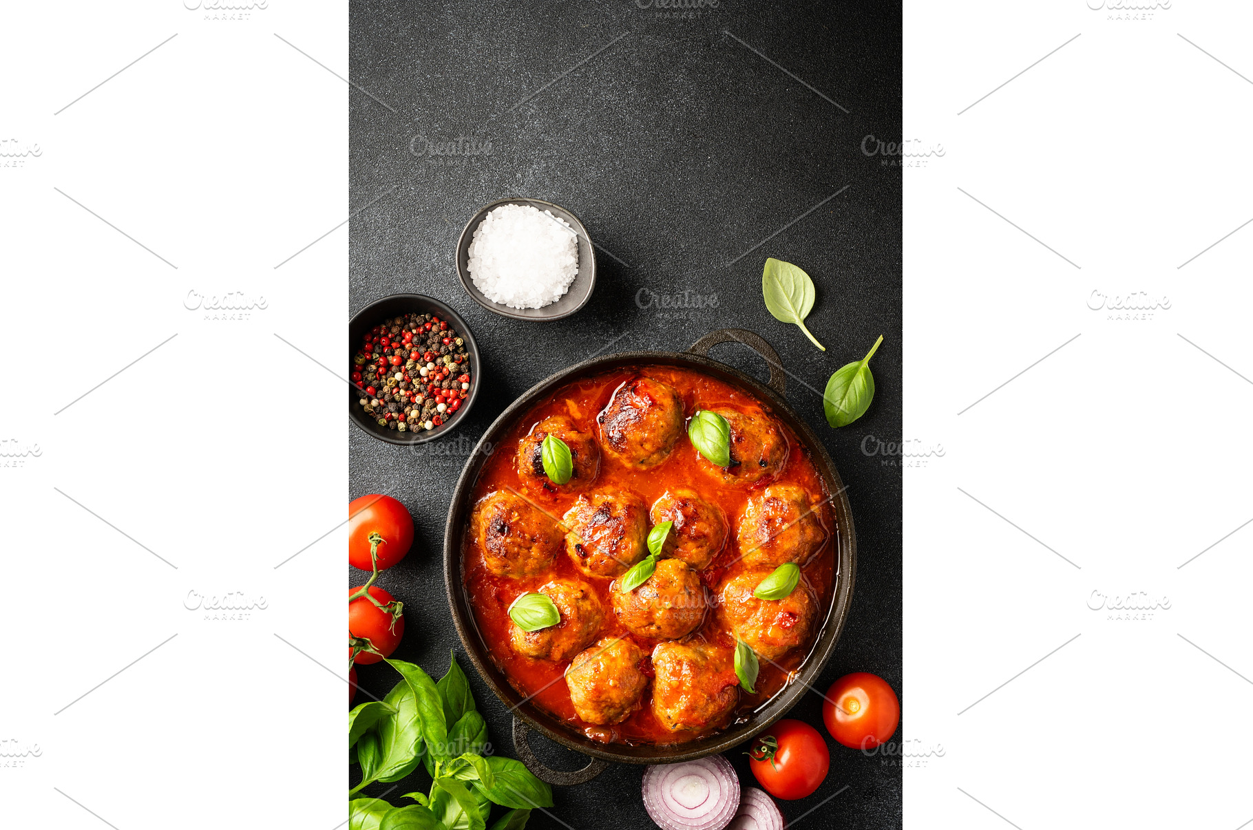Meatballs in tomato sauce in iron, a Food & Drink Photo by Nadia-nb