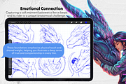 Dragon Rider Bases Procreate Stamps, a Brush Add-On by Selentaori Studio (Thumbnail 8 of 11)