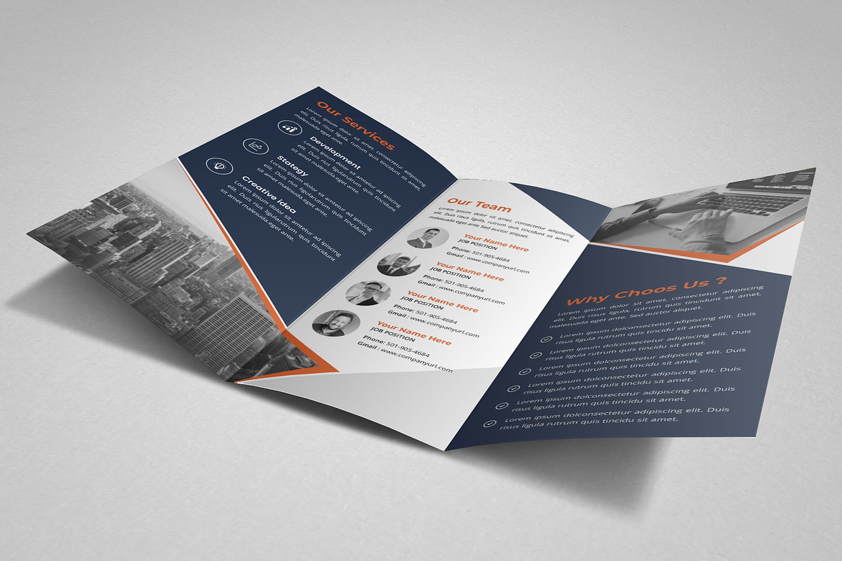 Business Brochure Trifold Template, a Brochure Template by SamiSimply7 (Photo 3 of 5)