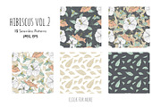 Hibiscus Line Drawing Floral Pattern, a Pattern Graphic by Rose Design (Thumbnail 2 of 12)