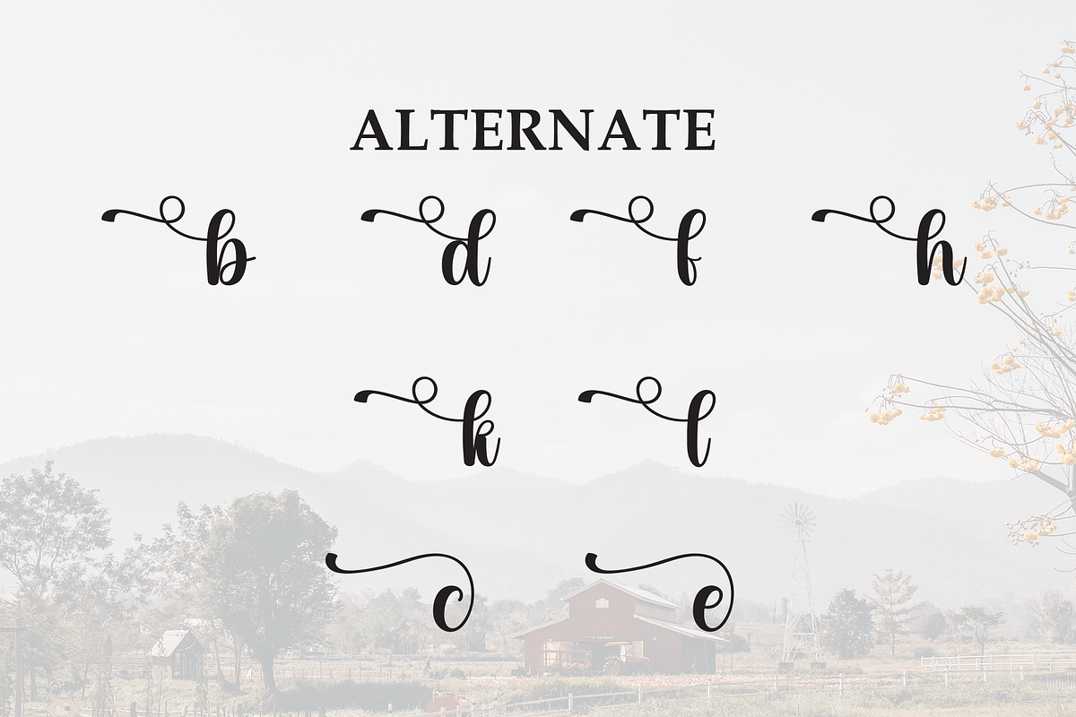 Farmhouse | Script Font, a Handwritten Font by Scratchones (Photo 8 of 9)