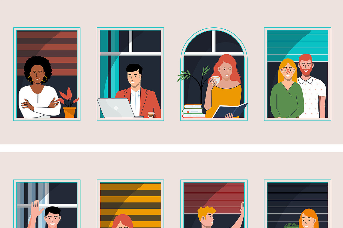 Stay at home, concept design, a Person Illustration by Creative Graphics (Photo 2 of 4)