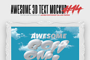 Awesome 3D Text Mockup Bundle, a Mockup by Amorjesu.com (Thumbnail 15 of 21)