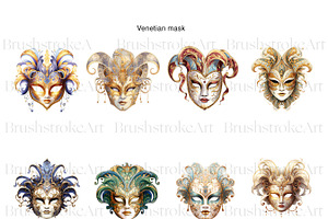 Mask Clipart, Carnival Mask,