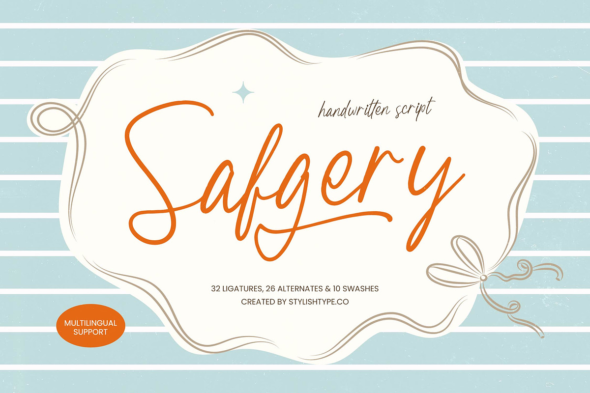 Safgery Handwritten Script Font, a Script Font by stylishtype.co (Photo 1 of 10)